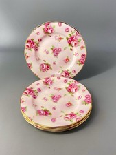 Royal Albert 100 Years 1980’s Rose Blush Set Of Four 20cm Side Plates