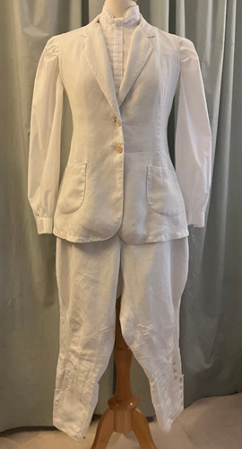 Antique white linen riding - antique,