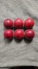 6 Used Adult Cricket Balls. 5.5oz
