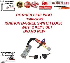 IGNITION FOR CITROEN BERLINGO 1996-20002 BARREL STARTER SWITCH LOCK & 2 KEYS SET