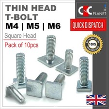 Ultra Thin Head T bolt Square Head screws bolt M4 M5 M6 for T slot track profile
