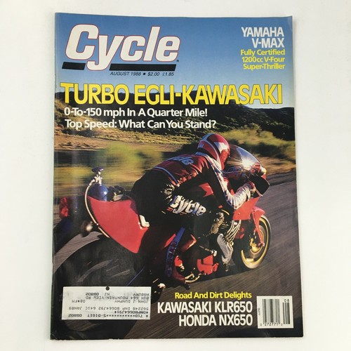 Cycle magazine august 1988 - august,