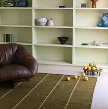 Striped Wool Area Boho Rug