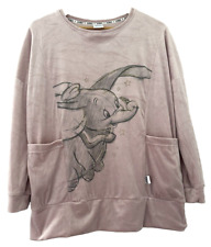 DISNEY/TESCO.  DUMBO PINK SOFT VELOUR LOUNGE WEAR TOP/POCKETS.  SIZE 12/14