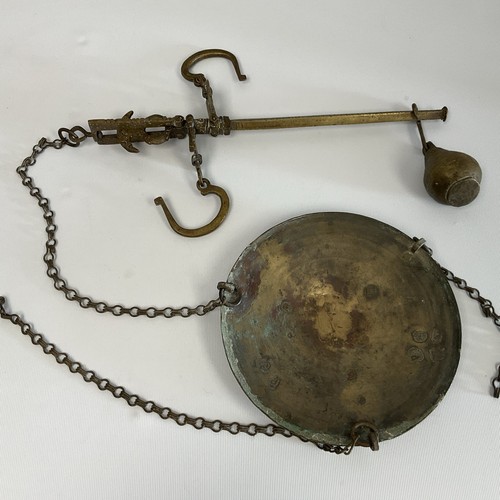 Old brass balance beam - old,