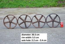 4x cast iron wheels iron