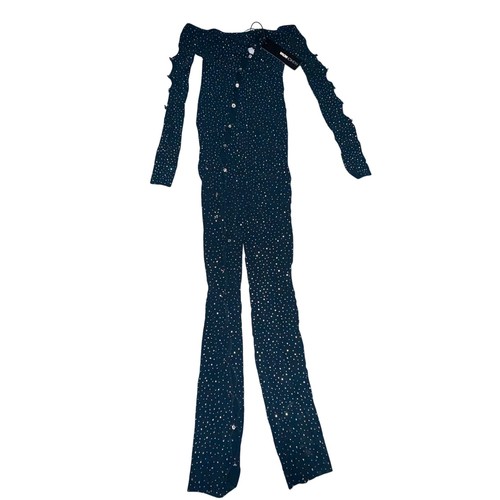 Nwt catsuit teal - nwt, rhinestone