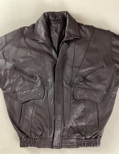 Vintage leather bomber jacket - vintage,