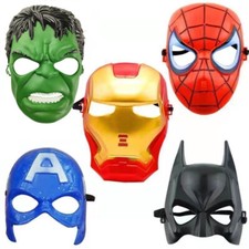 Marvel Superhero Face Mask Spider-man Hulk Party Costume Avengers Fancy Dress