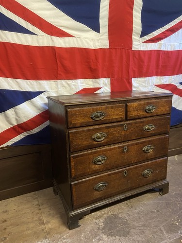 Antique oak chest drawers - oak,