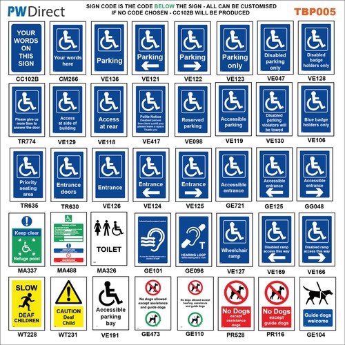 Sign disabled access - access, entrance