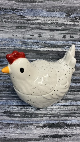 Vintage ceramic chicken egg - ceramic,