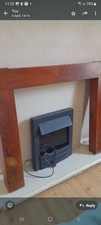Wooden fire surround and - fire,