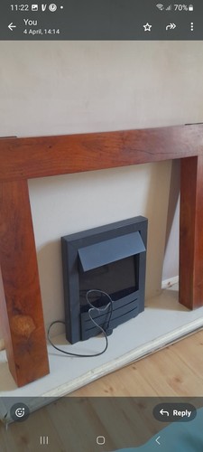 Wooden fire surround and - and, solid