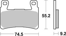 1 SET SBS SINTERED FRONT BRAKE PADS 860 RS, HARLEY MODELS XR1200 08-10 + FLS
