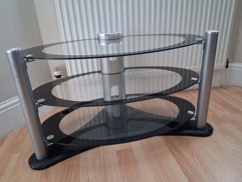 Glass black silver corner - glass/black/silver, tv