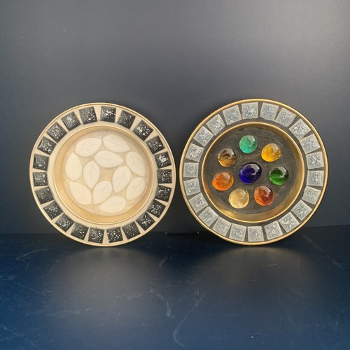 1960s colourful glass pebble - pebble, &