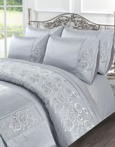 Amara pink silver duvet cover - pink,