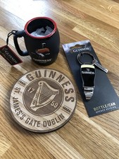 Guinness Key ring/bottle Opener : Coaster : Miniature Tankard 