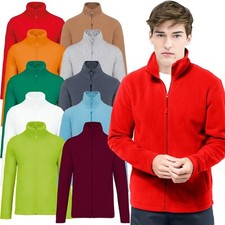 Mens Fleece Jacket Plain Full