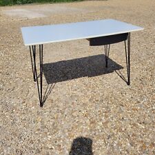 Vintage Kandya Hairpin Leg Formica Desk Table with Bentwood drawer - Rare Piece