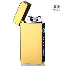 Usb Electric Lighter Finger Print Touch Fire Plasma Double Arc Windproof Metal