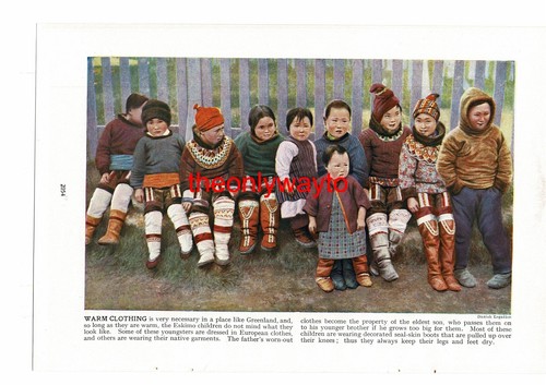 Eskimo children warm - in,
