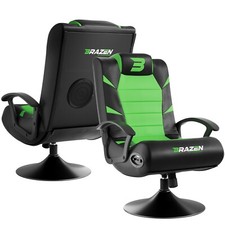 BraZen Pride Bluetooth Gaming Chair for Kids Video Game Chairs  Speakers- Green