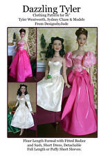 Dazzling Dress Doll Clothes Sewing Pattern for Tyler & Sydney ,Tonner