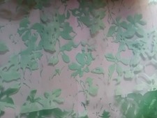 Devore (Burn out)  Polyester piece Peppermint   size 1 M  1.30cm W