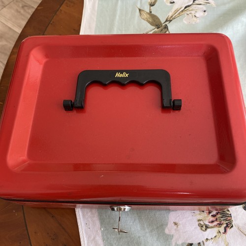Helix metal red cash box - helix,