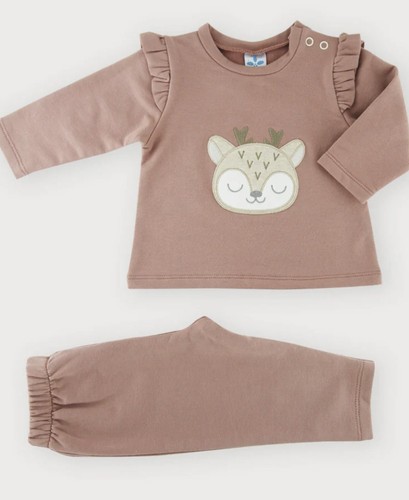Dusky pink dear outfit - pink, set