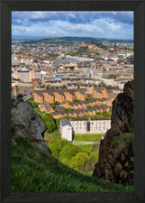 Hill View Of Edinburgh Framed