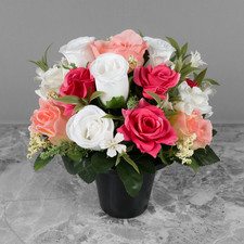 Artificial Grave Pot Flowers