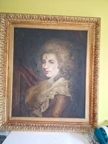 Antique oil painting - oil,