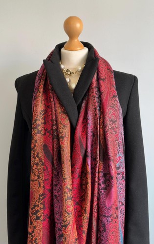 Rainbow scarf cashmere - rainbow, scarf,
