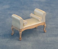 Streets Ahead, Bare Wood George III Window Seat, Dolls House Furniture, 1:12