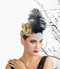 1920s Flapper Silver Headband