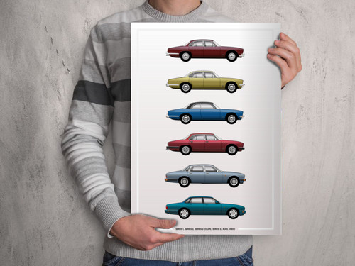Poster jaguar xj6 evolution - -,