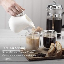 White Fine Porcelain Milk or Cream Jug - 250ml - Sets of 1 2 4 6