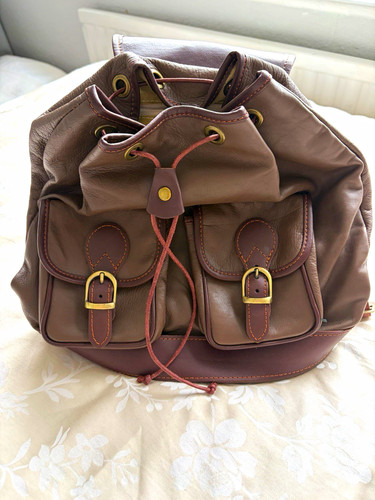Genuine leather brown - genuine,