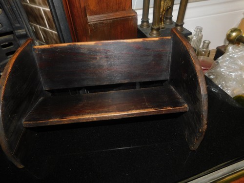 Vintage wooden stained small - stained,