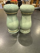 Denby Pottery Regency Green Salt & Pepper Pots