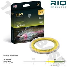 RIO GOLD ELITE FRESHWATER TROUT FLY LINE FLOATING SLICK CAST - FLY FISHING