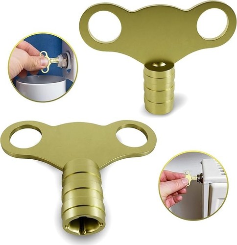 Solid brass radiator - brass, bleed