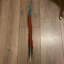 Macaw feather - Red/Blue 21”