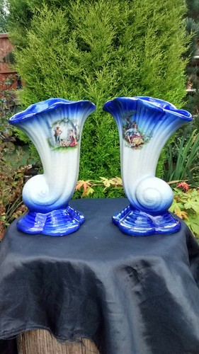 Pair vintage pottery - vintage,