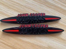 2x Gloss Black RED JOHN COOPER