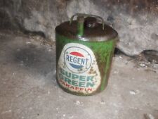 Vintage Regent Super Green Paraffin Can Tin Oil / Fuel Pourer