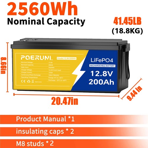 200ah 12v lifepo4 lithium - 12v,